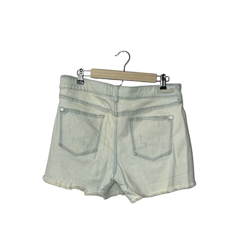 Pilcro and Letterpress Light Blue Denim Floral Raw Hem Shorts Size 30 - Picture 3 of 10